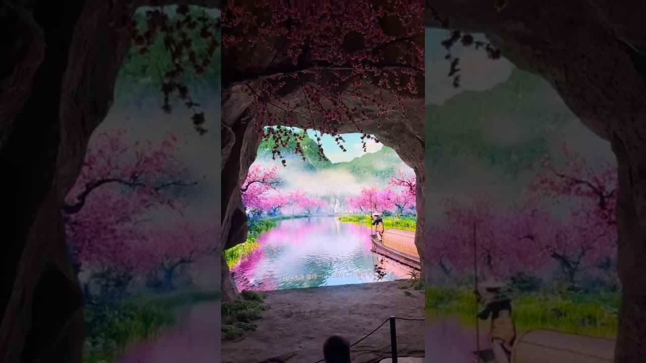 Virtual gate to the peach blossom paradise. #MuseumArt #MuseumDesign
