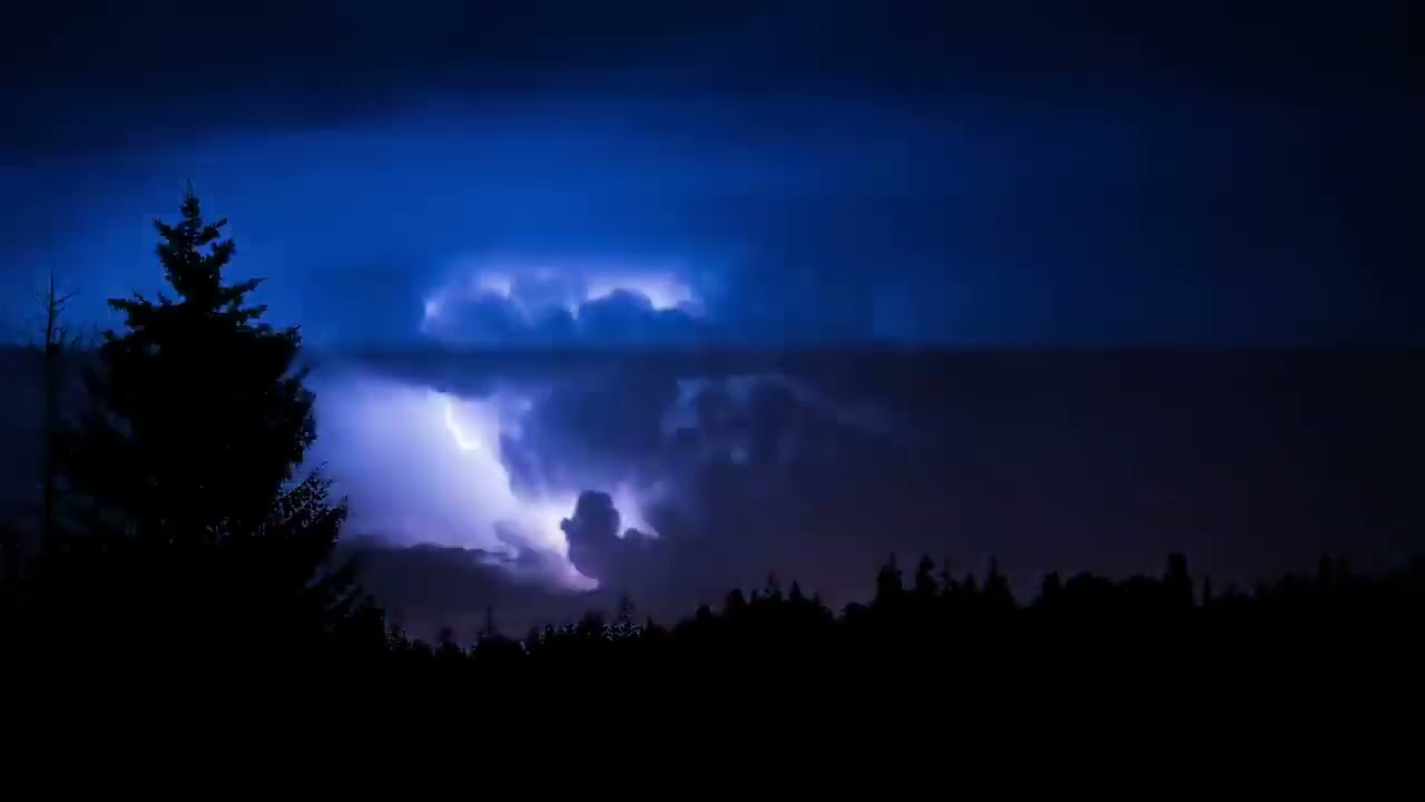 Heavy Thunderstorm Sounds | Relaxing Rain, Thunder & Lightning Ambience for Sleep | HD Nature Video