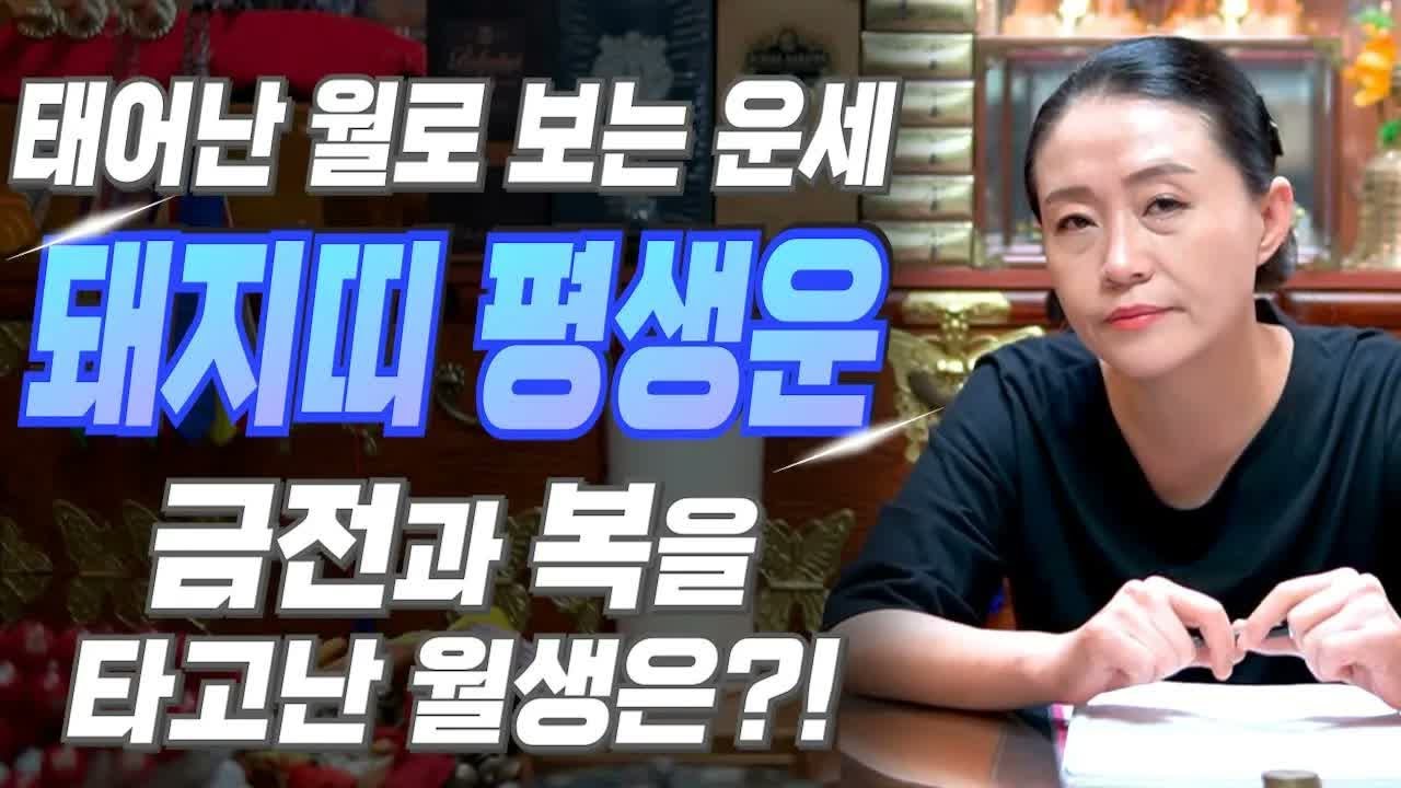 [돼지띠 운세] 태어난 월로 보는 돼지띠 평생운! 복을 타고난 월생은 언제일까? 2025년 돼지띠에게 찾아오는 변화와 기회 총정리