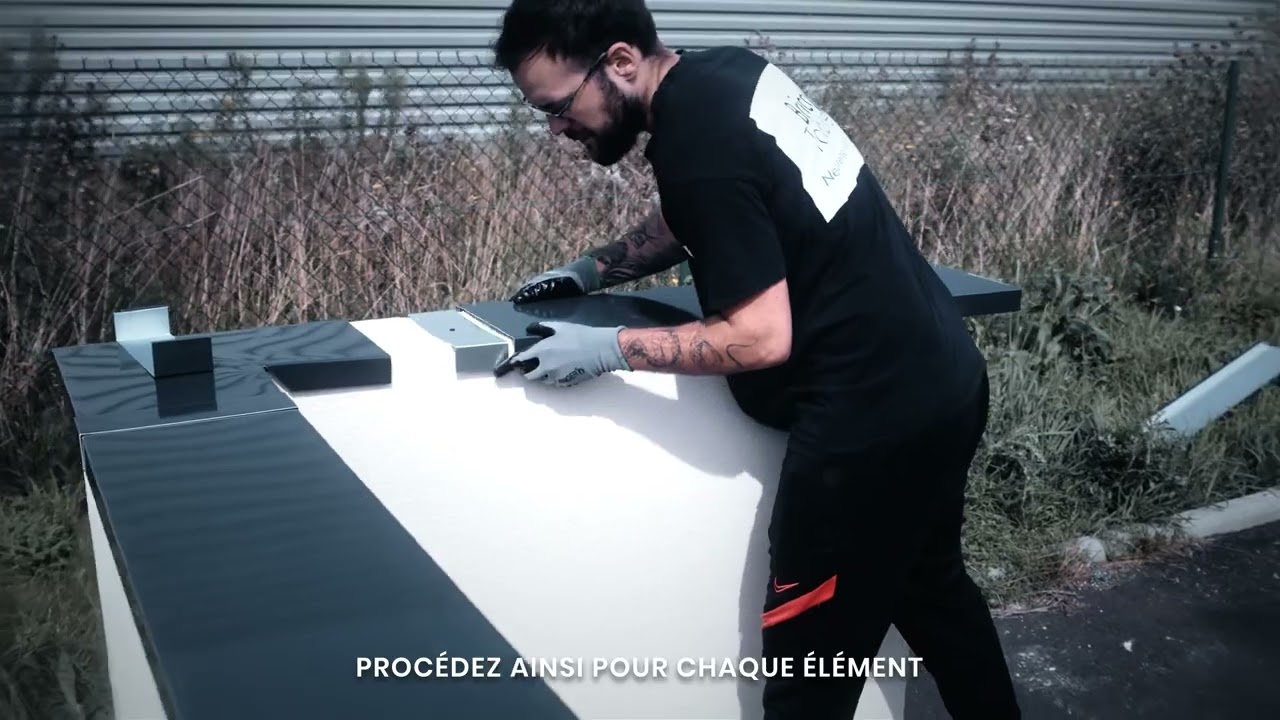 Comment poser les Couvertine Alu Gris Ardoise RAL 7016 sur vos Murets ?  (support de fixation)
