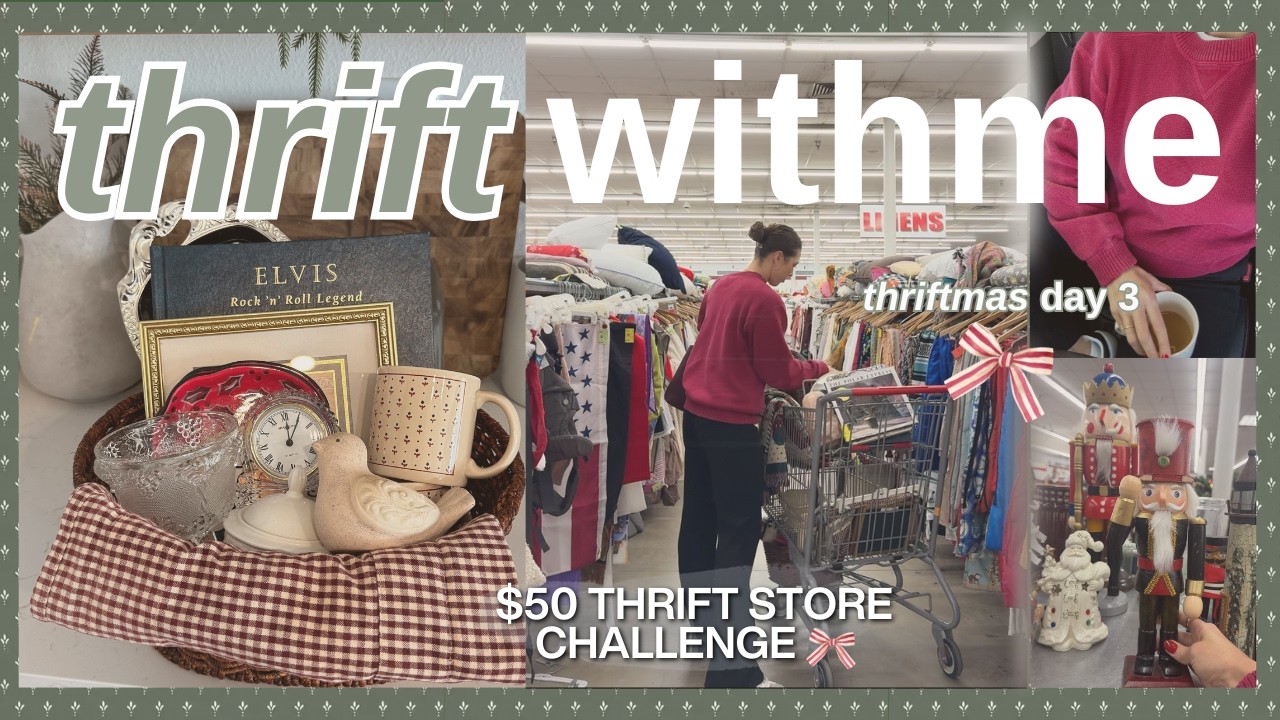 🎄 Thriftmas Day 3 | $50 Thrift Challenge for Secondhand Gifts