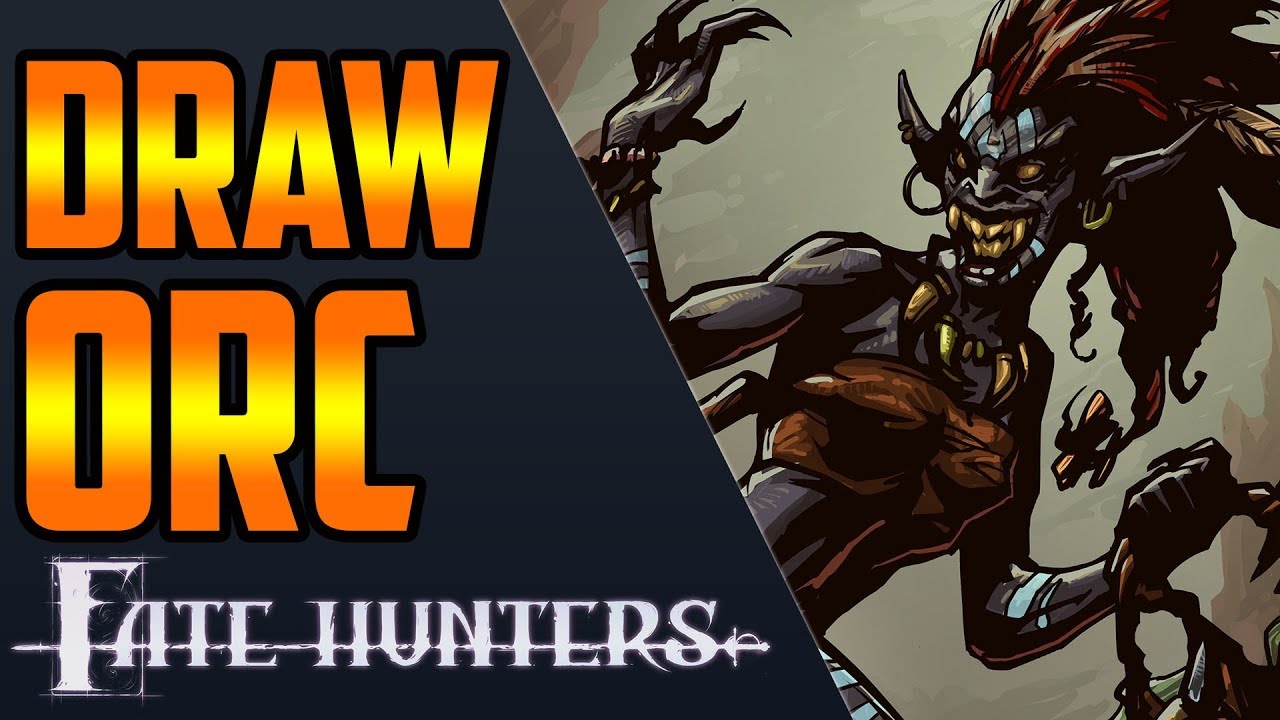 Orc Fanatic - Drawing Time Laps [Fate Hunters]