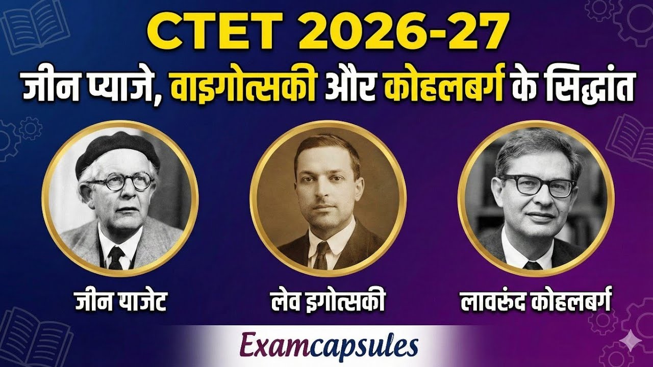 CTET 2026 | जीन पियाजे, वाइगोत्सकी और कोहलबर्ग के सिद्धांत | CDP Complete Concept