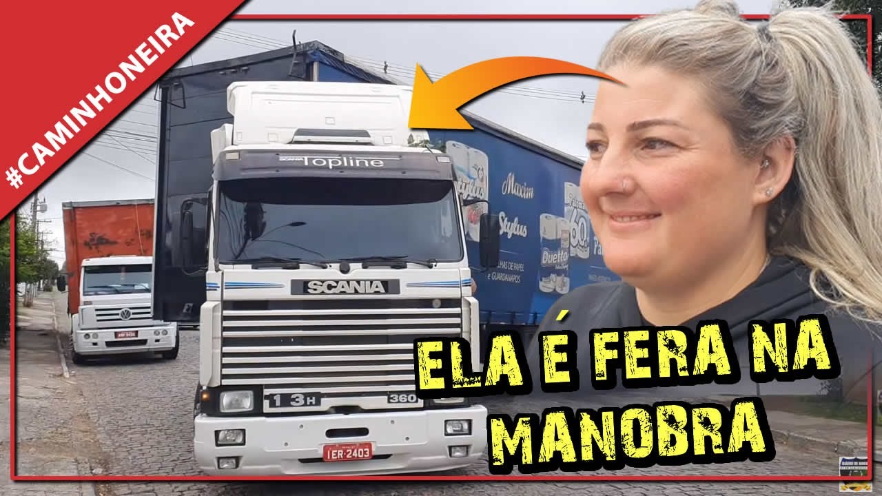 MANOBRA INCRÍVEL DESSA CAMINHONEIRA