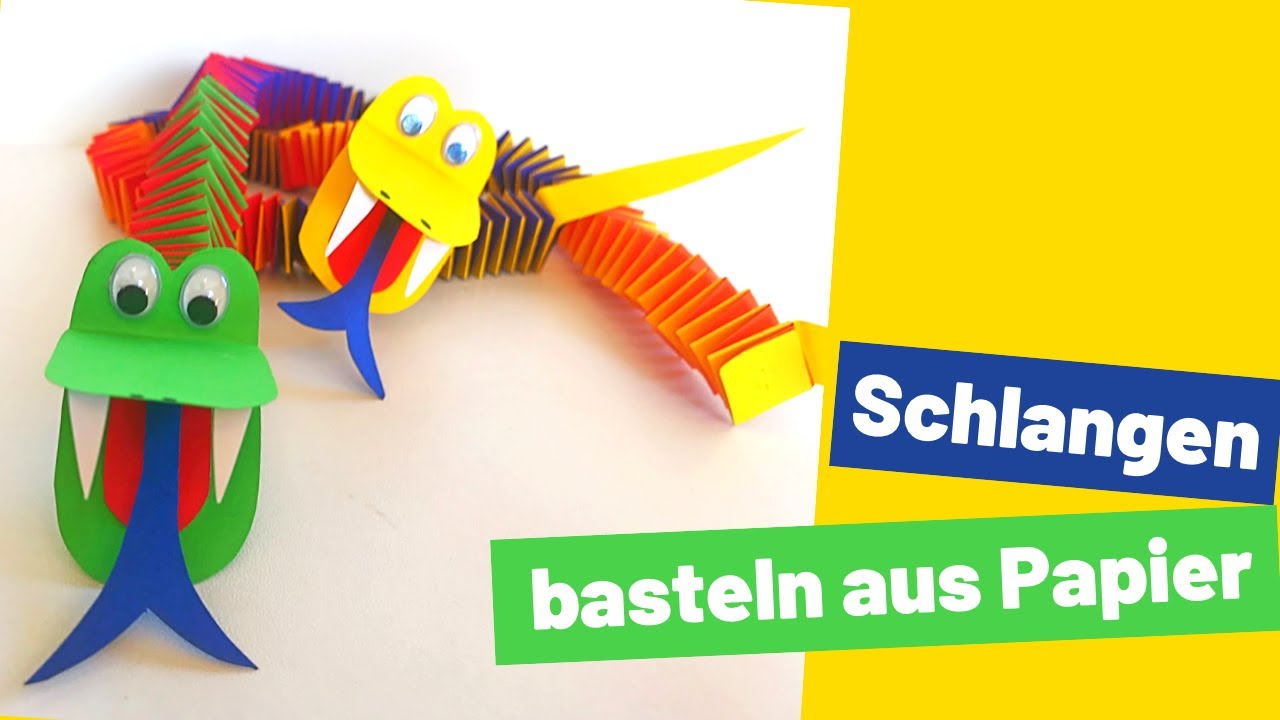 Hexentreppen Schlangen | Basteln mit Kindern | Basteln mit Papier | einfache Bastelideen für Kinder