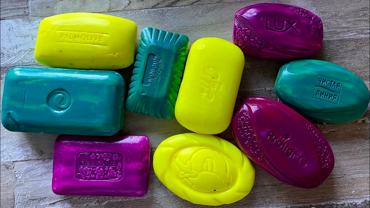 ASMR SOAP Cutting | Soap Carving| Резка крашенного мыла