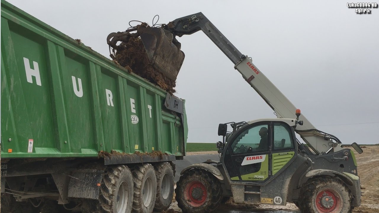 Curage et Transport du Fumier 2017 - Renault , Class & Huret - EARL CARTON