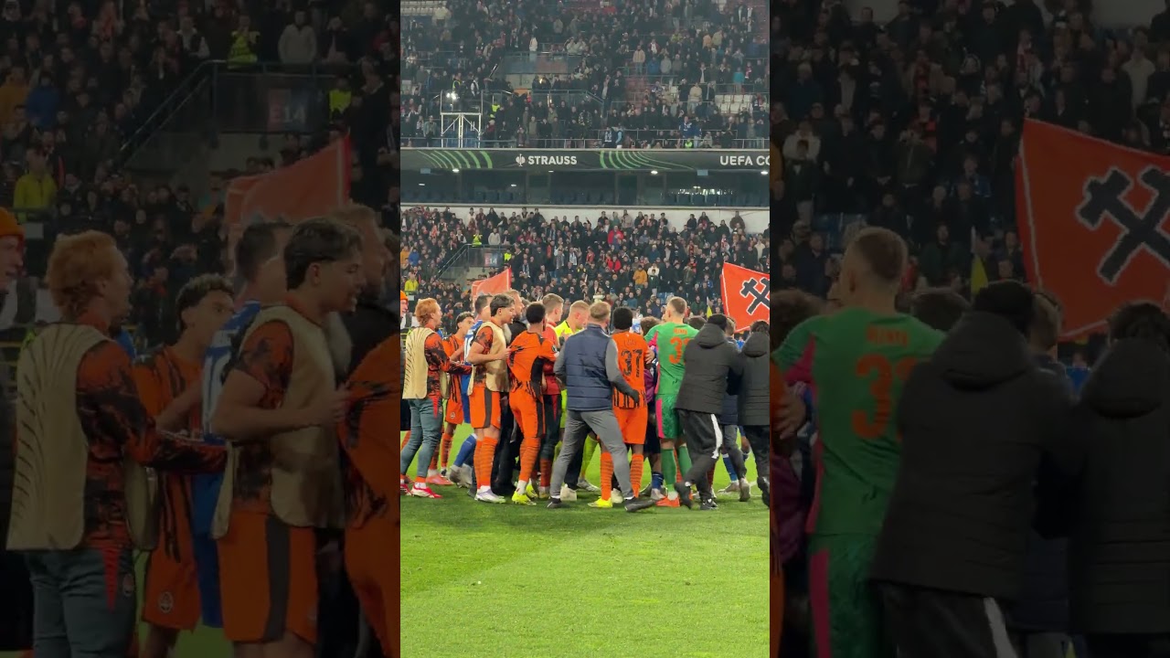 Awantura na murawie po meczu Szachtar Donieck - Lech Poznań w Krakowie (19.03.2026)