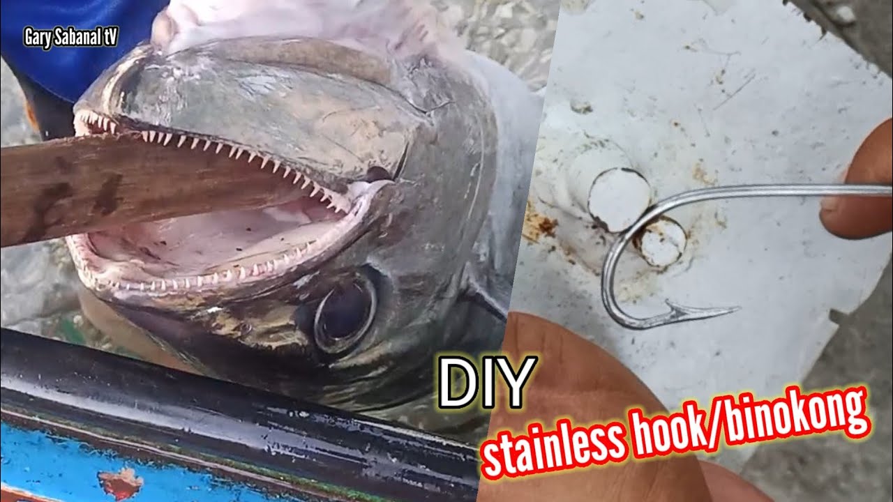 making stainless steel fishing hook/paggawa ng kawil para sa malaking isda. #bigfishhook #handmade