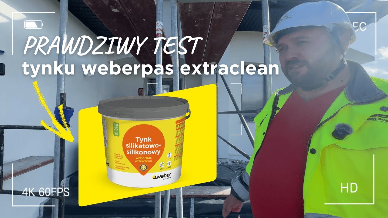 Prawdziwy test tynku silikatowo-silikonowego weberpas extraclean.