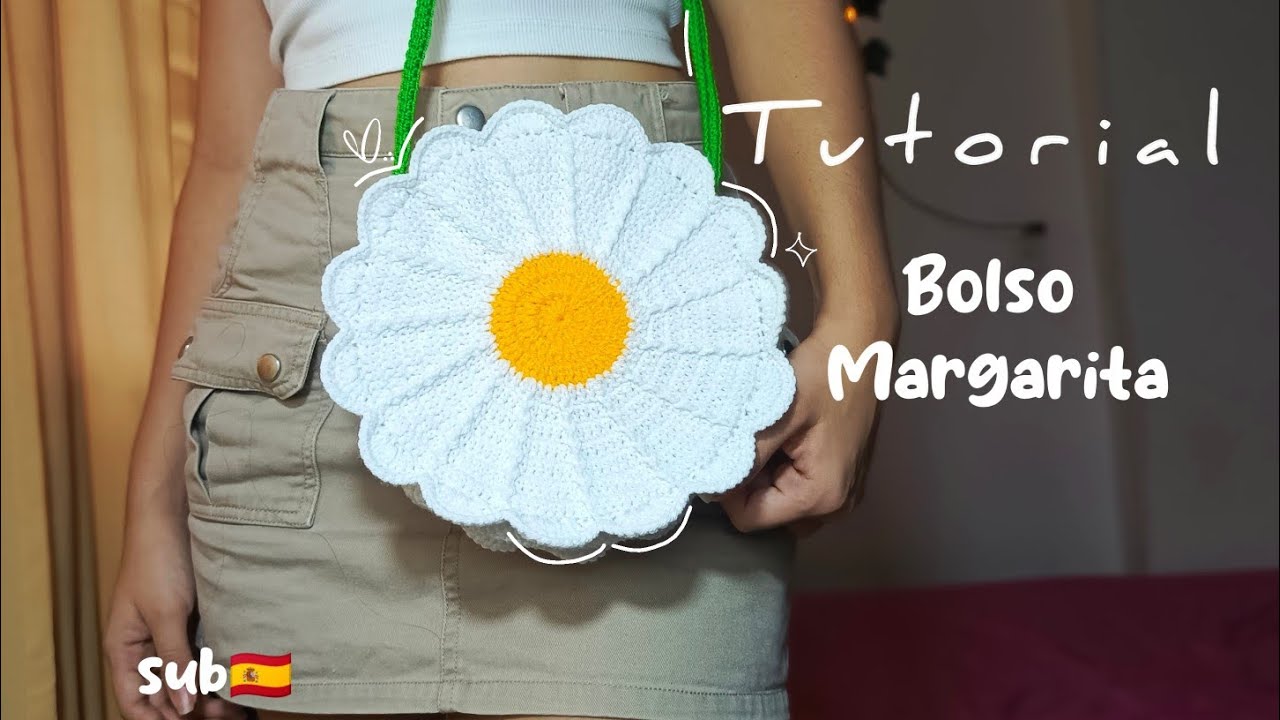 Bolso margarita tejido🌼 / Tutorial paso a paso