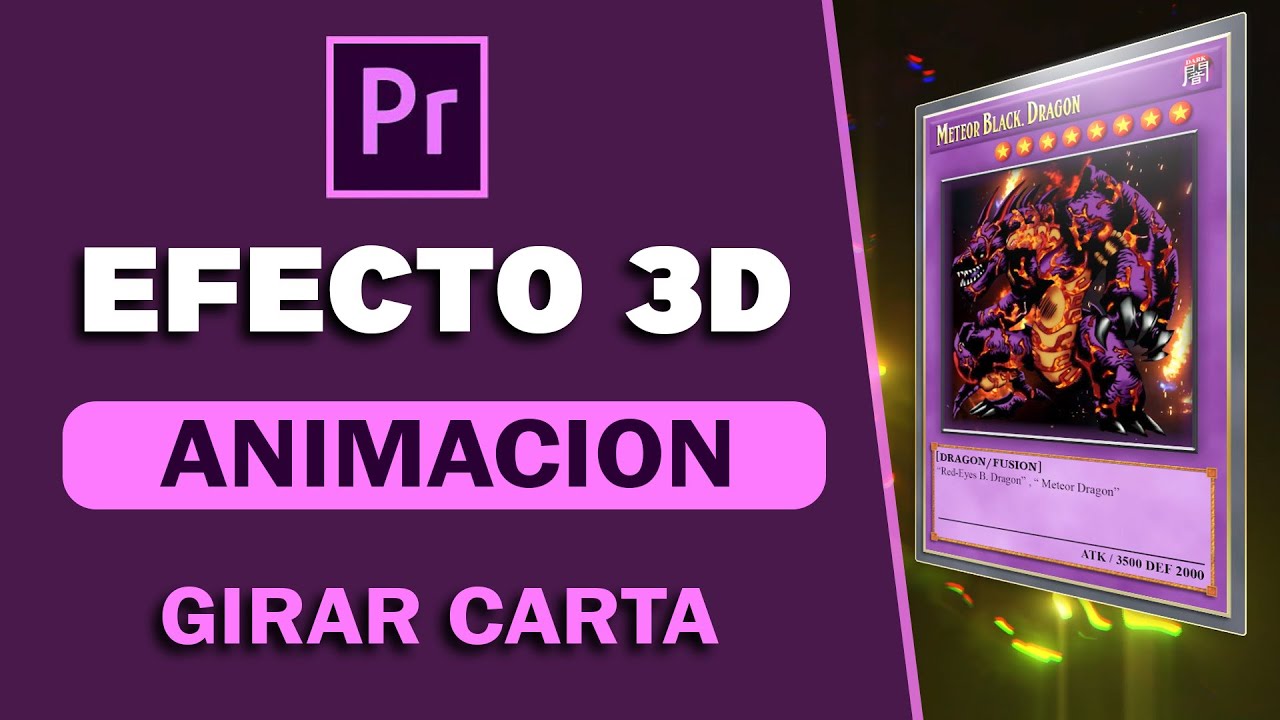 3D ANIMACION DE CARTA con  ADOBE PREMIERE