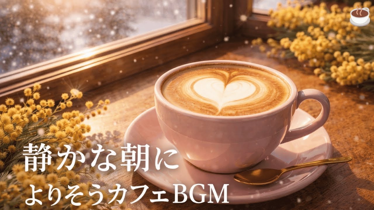 【冬の朝カフェ】雪景色とカプチーノで始まる静かな朝｜Calming Lofi Cafe