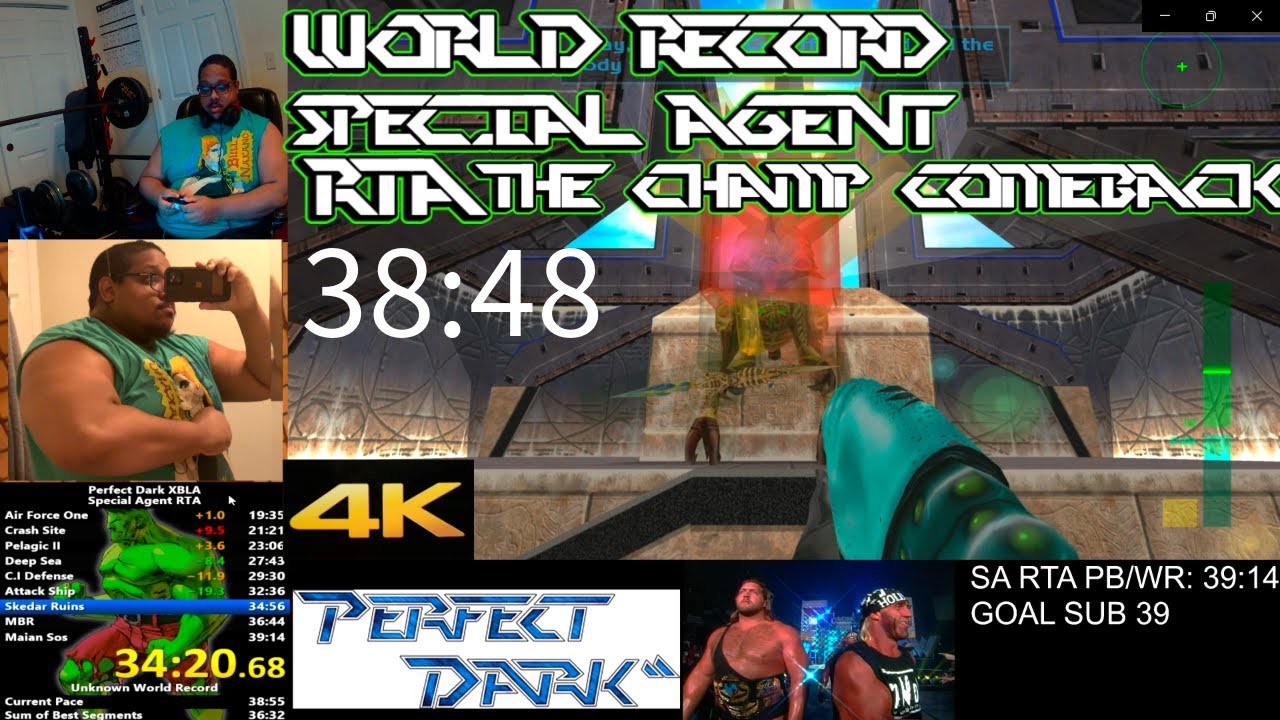 Perfect Dark X Special Agent (WORLD RECORD) RTA Speedrun 34:39/38:48 Series X 4K 60 FPS
