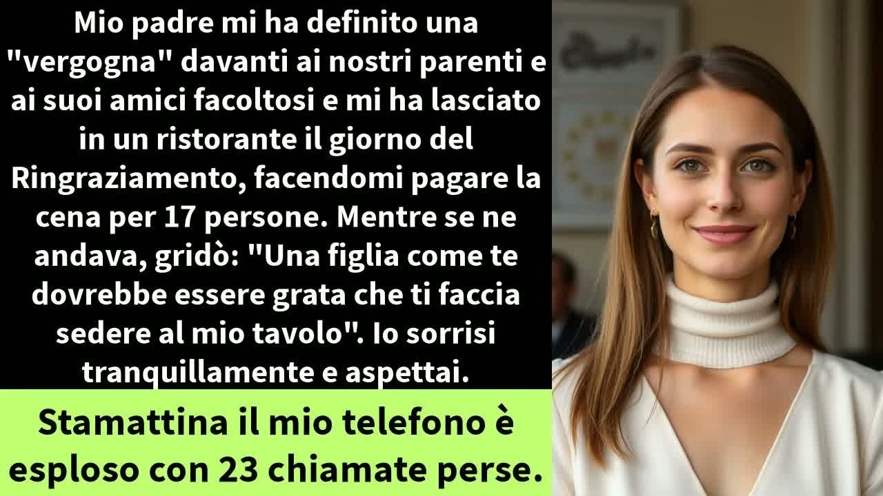 Mio padre mi ha definito una ＂vergogna＂ davanti ai nostri parenti e ai suoi amici facoltosi e mi