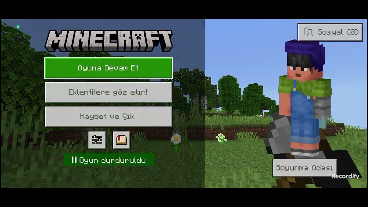 Minecraft ama tek ada (3 bölüm)