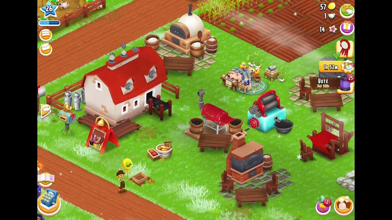 Hay Day episode 40, upgraded the barn 😃