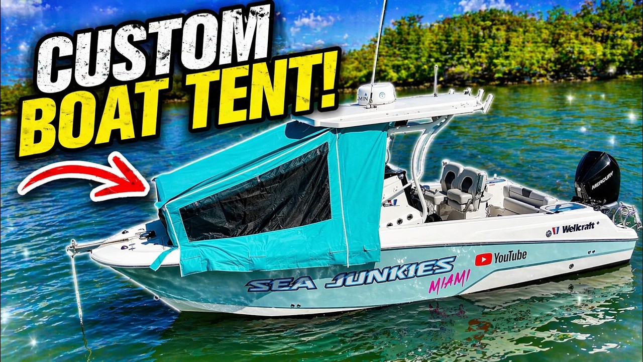 Amazing tent for our boat (custom for center console)