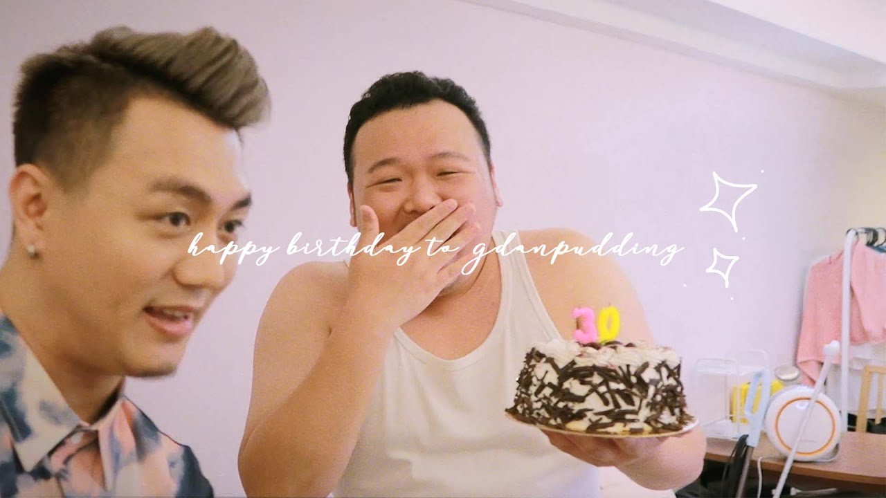 🍮 G蛋布丁生日驚喜｜和他男友親手做蛋糕又讓布丁噴淚啦 💦