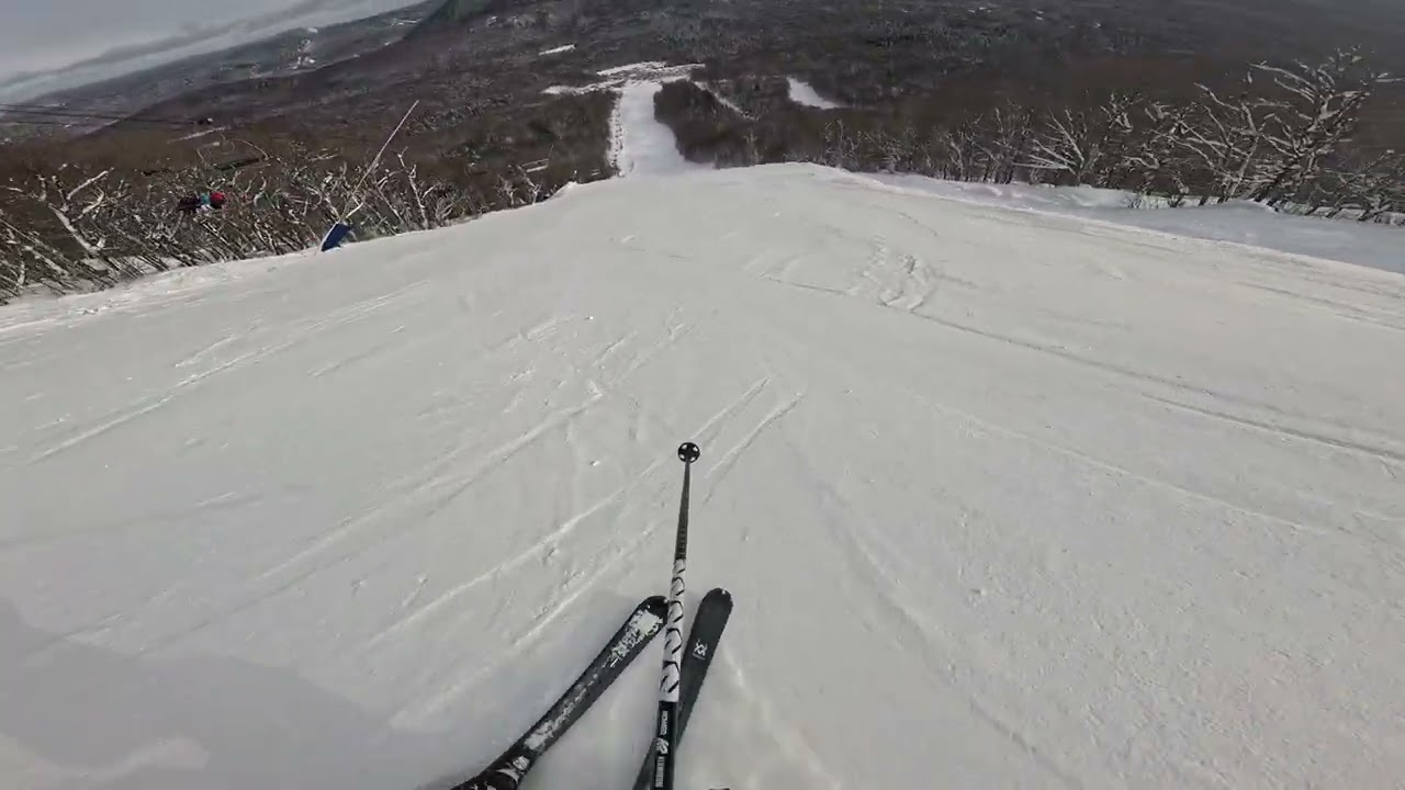 Skiing down 