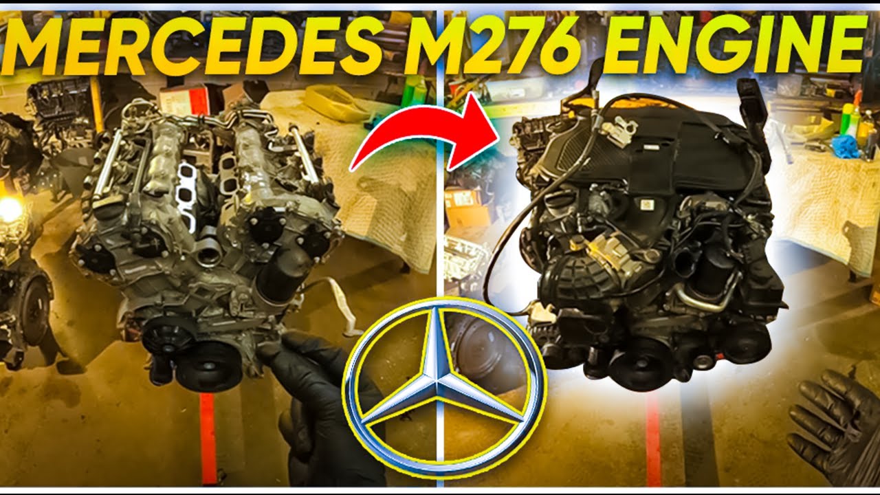 Самый быстрый способ заменить двигатель на Mercedes-Benz C350 (двигатель M276) — только снятие дв...