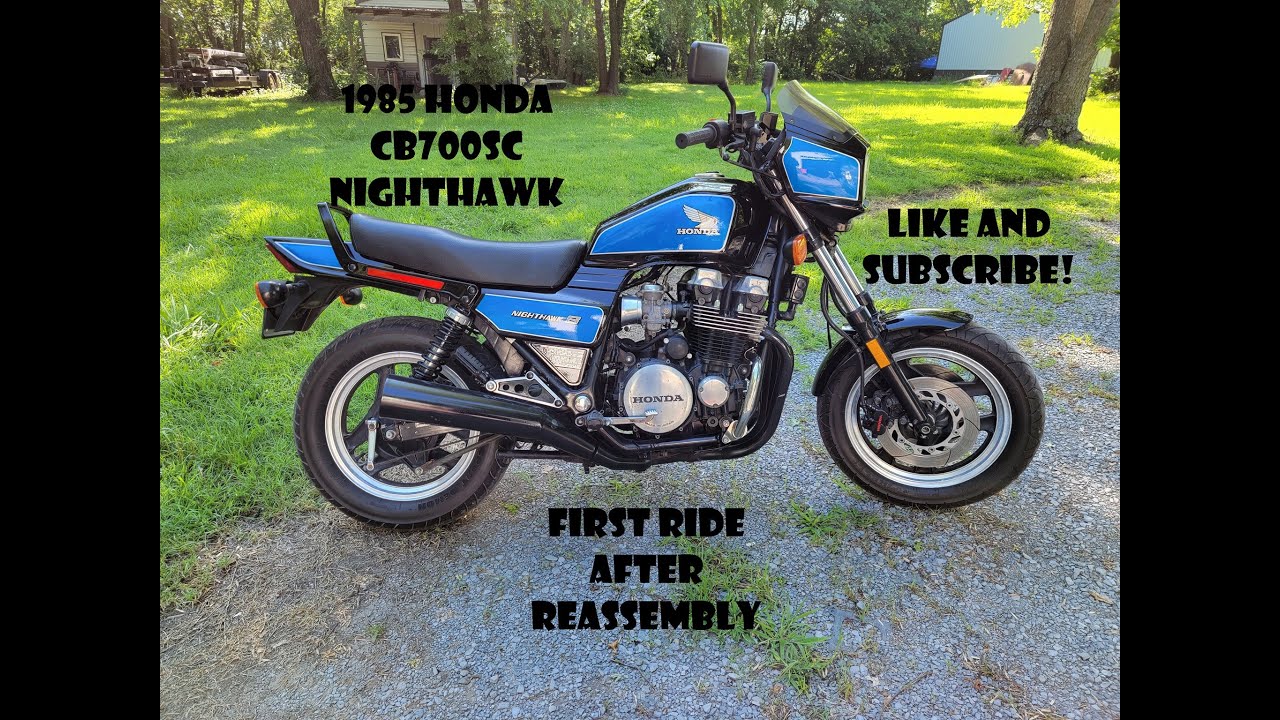1985 Honda CB700SC Nighthawk first ride after assembly