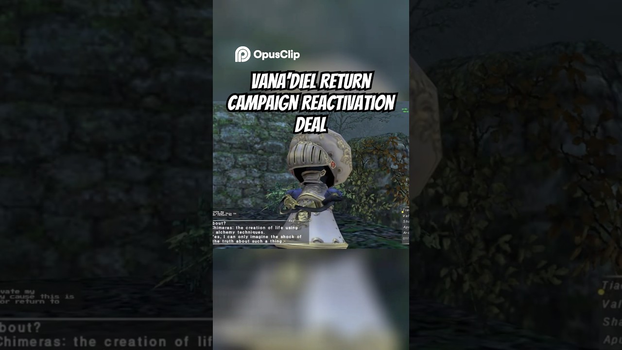 Vana’diel Return Campaign Reactivation Deal | Final Fantasy XI Online