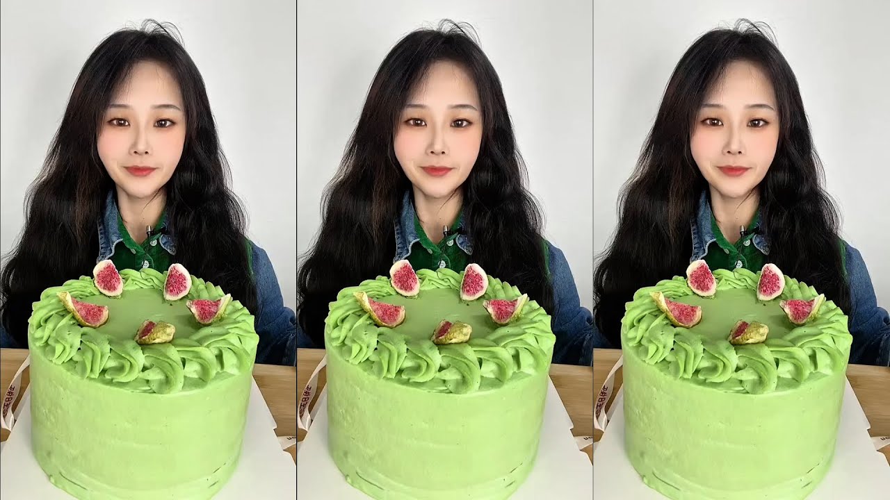 💚Melty & Creamy  Matcha Cream Crepes Cake  🎂 Eating Show *말차 크레이프케이크 먹방