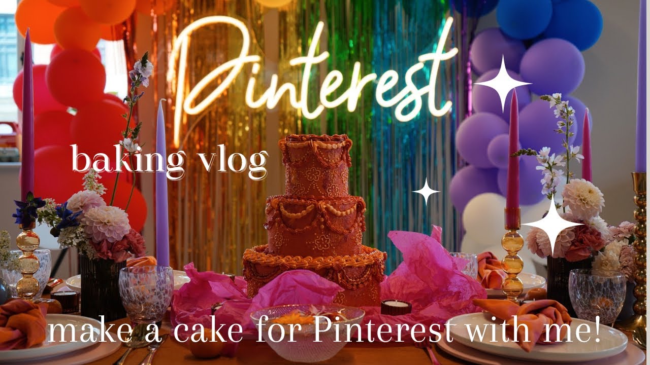 Make a cake for Pinterest with me! | Baking Vlog | A day in my life as a home baker