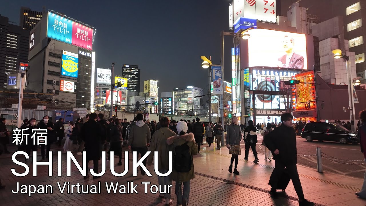 Tokyo Evening to Night Walk 🇯🇵 Shinjuku City Life in 4K