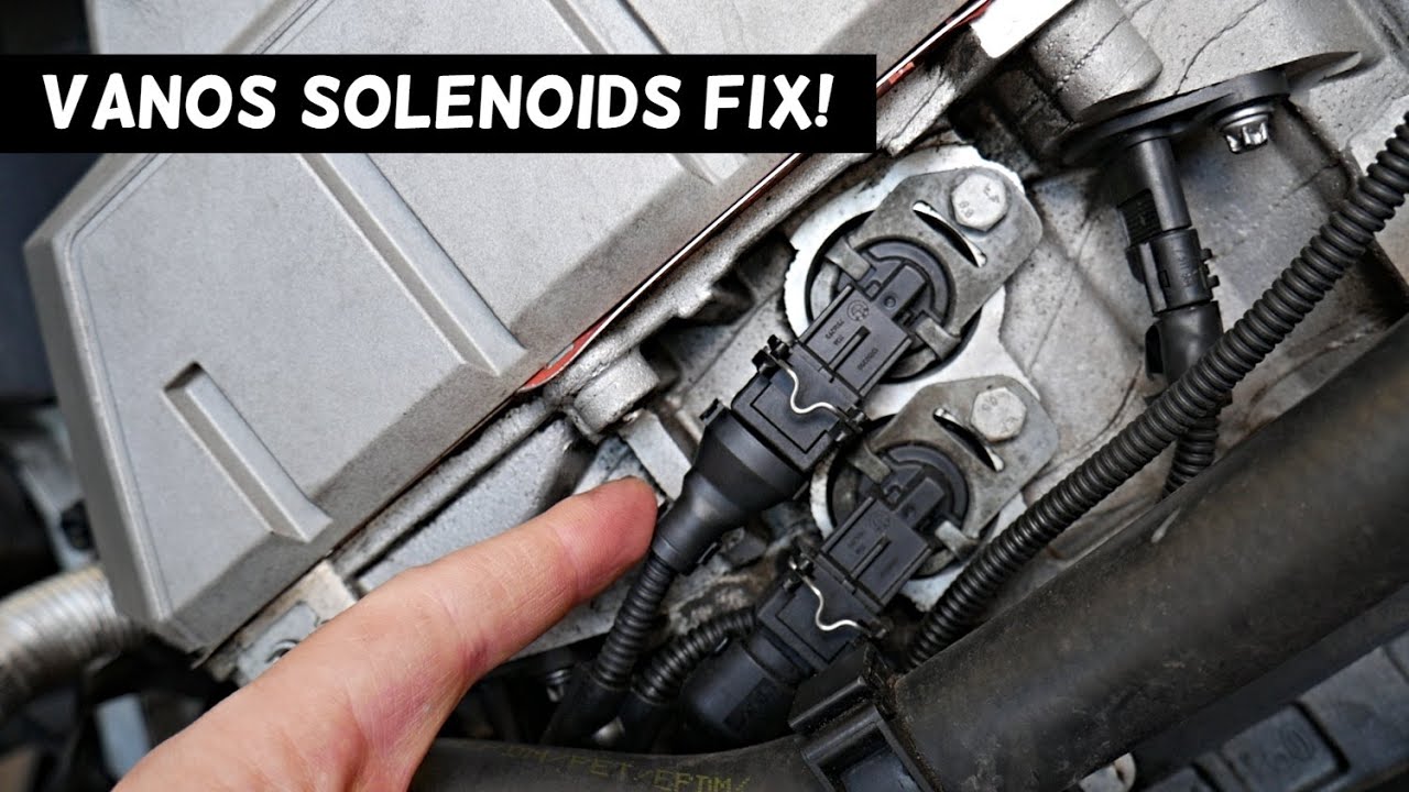 BMW E63 E64 E65 E66 F01 F06 F12 F13 VANOS SOLENOID REPLACEMENT LOCATION, EXHAUST INTAKE VANOS