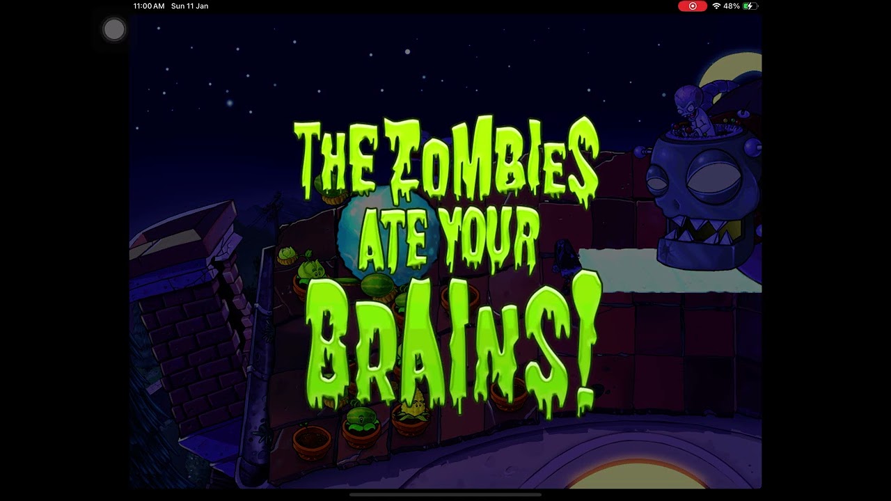 Brainiac zomboss fight (PvZ chapter 5 level 10)