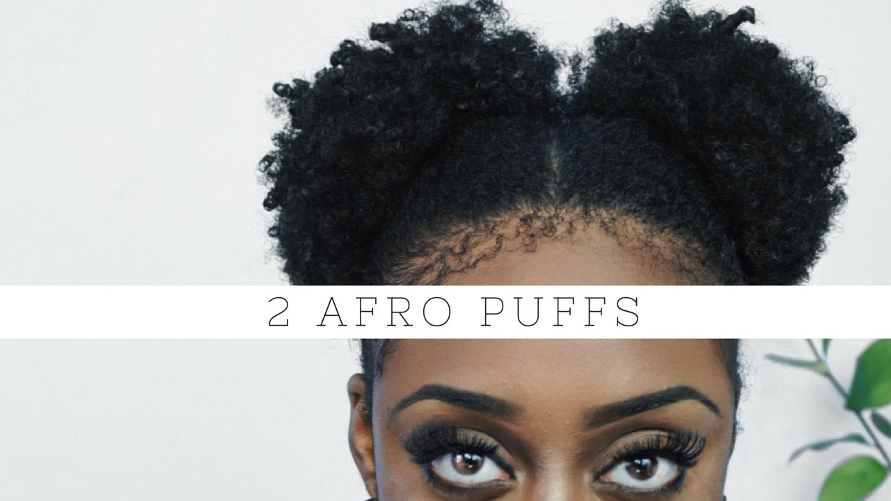 How To: 2 Afro Puffs | No Strain : Short 4b/4c Natural Hair