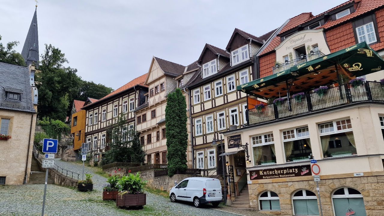 Blankenburg Harz, Beautiful German Town | Walking tour | Amazing old town hall and church bells