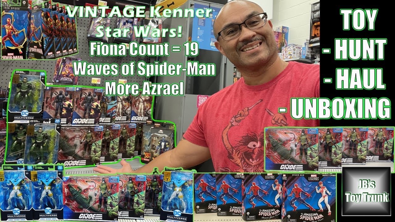 TOY HUNT, HAUL, & UNBOXING: VINTAGE Kenner Star Wars, 19th Fiona, NEW Spider-Man, MORE Azrael & MORE