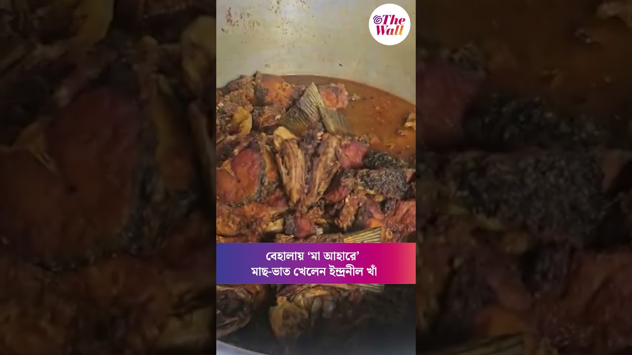 বেহালায় &lsquo;মা আহারে&rsquo; মাছ-ভাত খেলেন ইন্দ্রনীল খাঁ #indranilkhan #behala #maacanteen #thewallnews