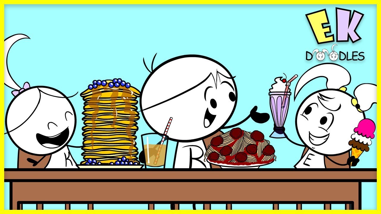 BROCCOLI ICE CREAM SONG ! Sing and Learn Foods with EK Doodles! Educational Video