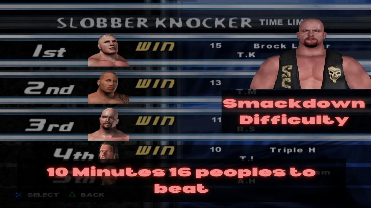 Stone Cold Steve Austin | Slobber Knocker Match | Smackdown Difficulty | Ps2 WWE Here Comes the Pain