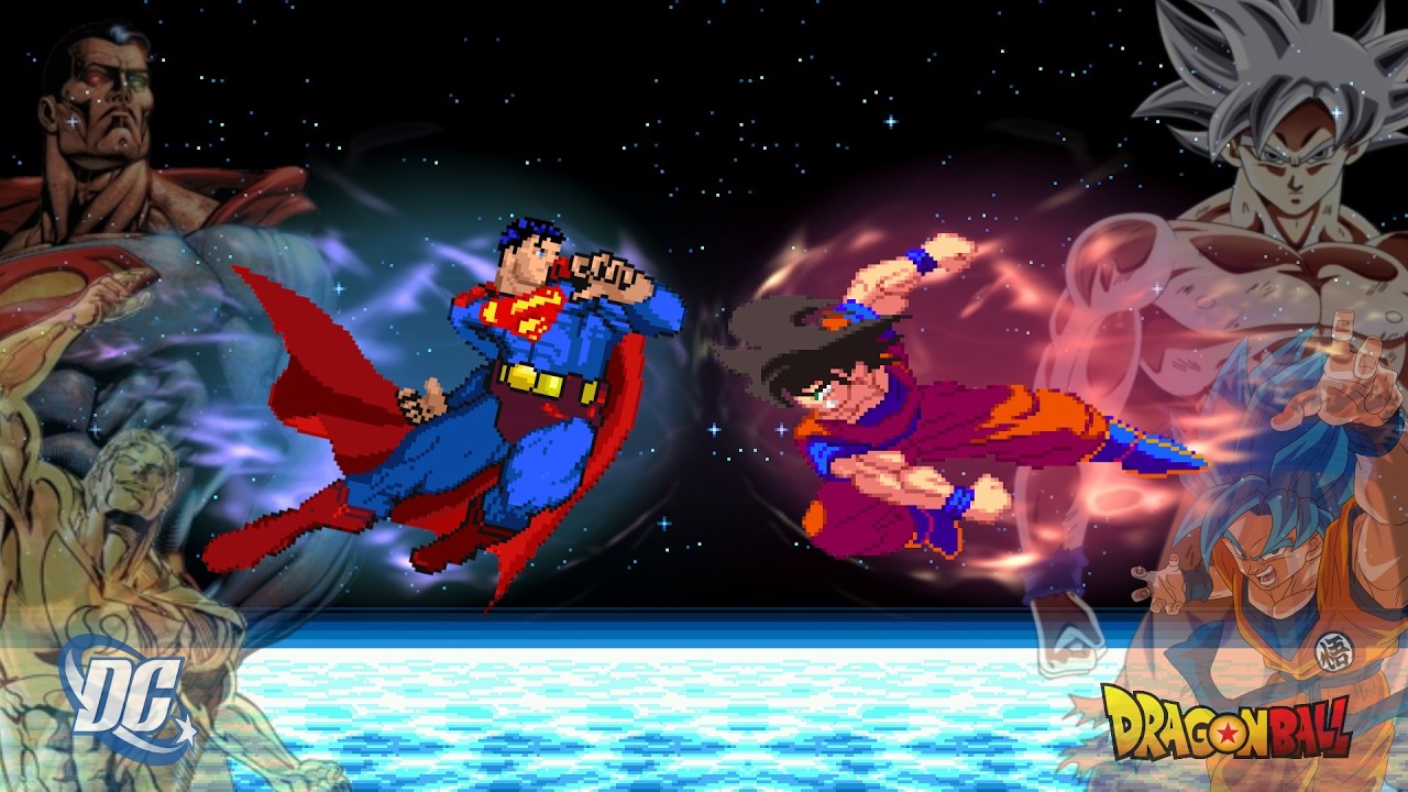 Goku vs Superman | All Forms | DC X Dragon Ball | Anime X Fighting Games