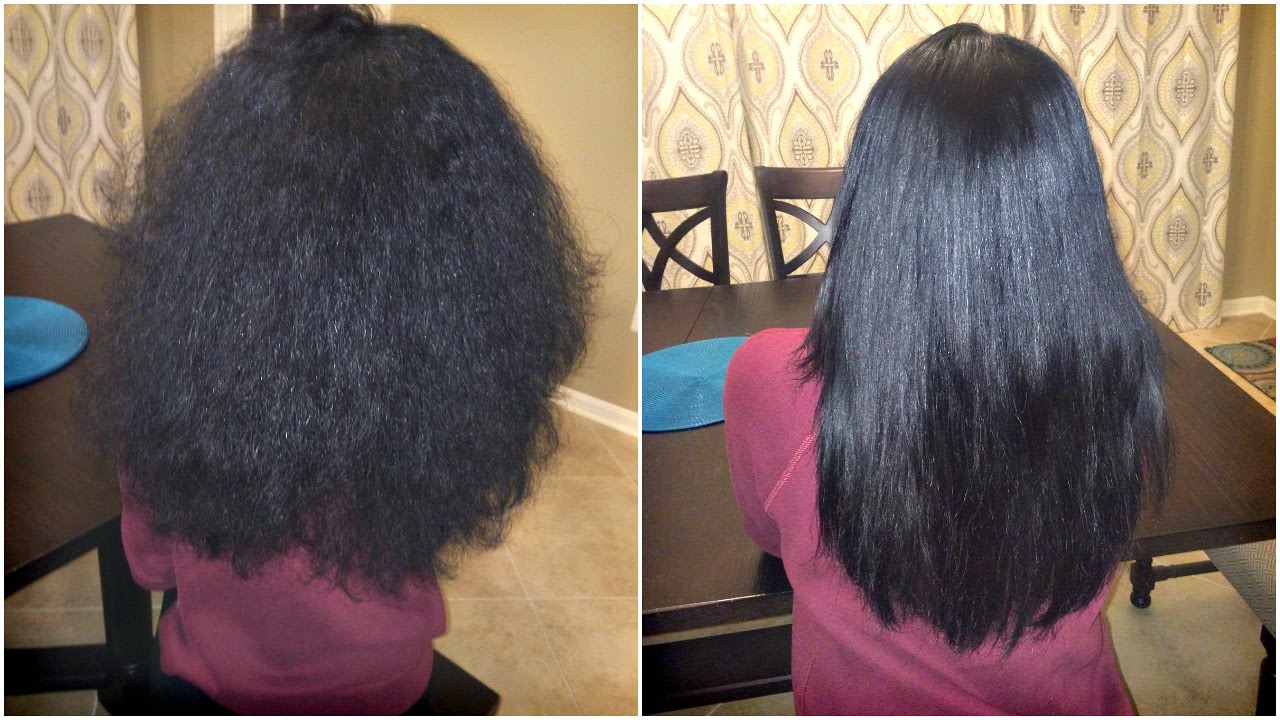 How I Straighten my Hair: Curly to Straight with NO heat damage