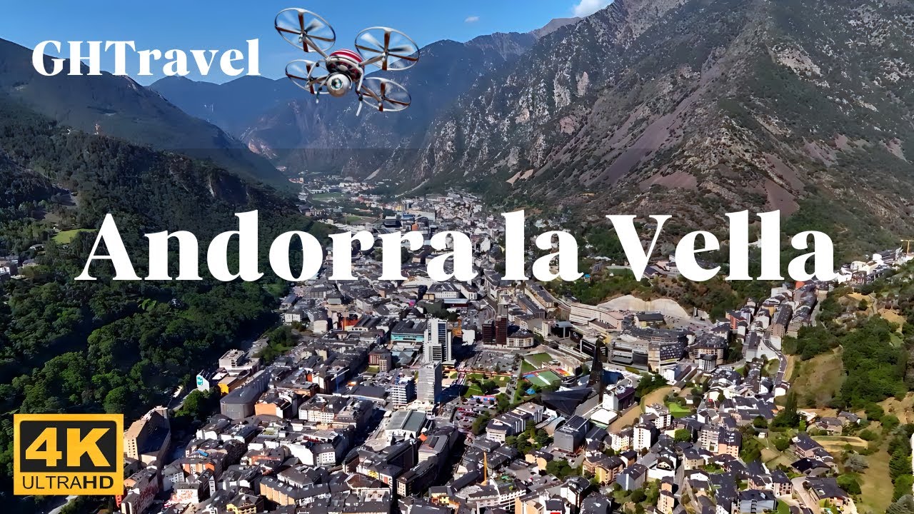 The best aerial views of Andorra la Vella city and Andorra in 4K!