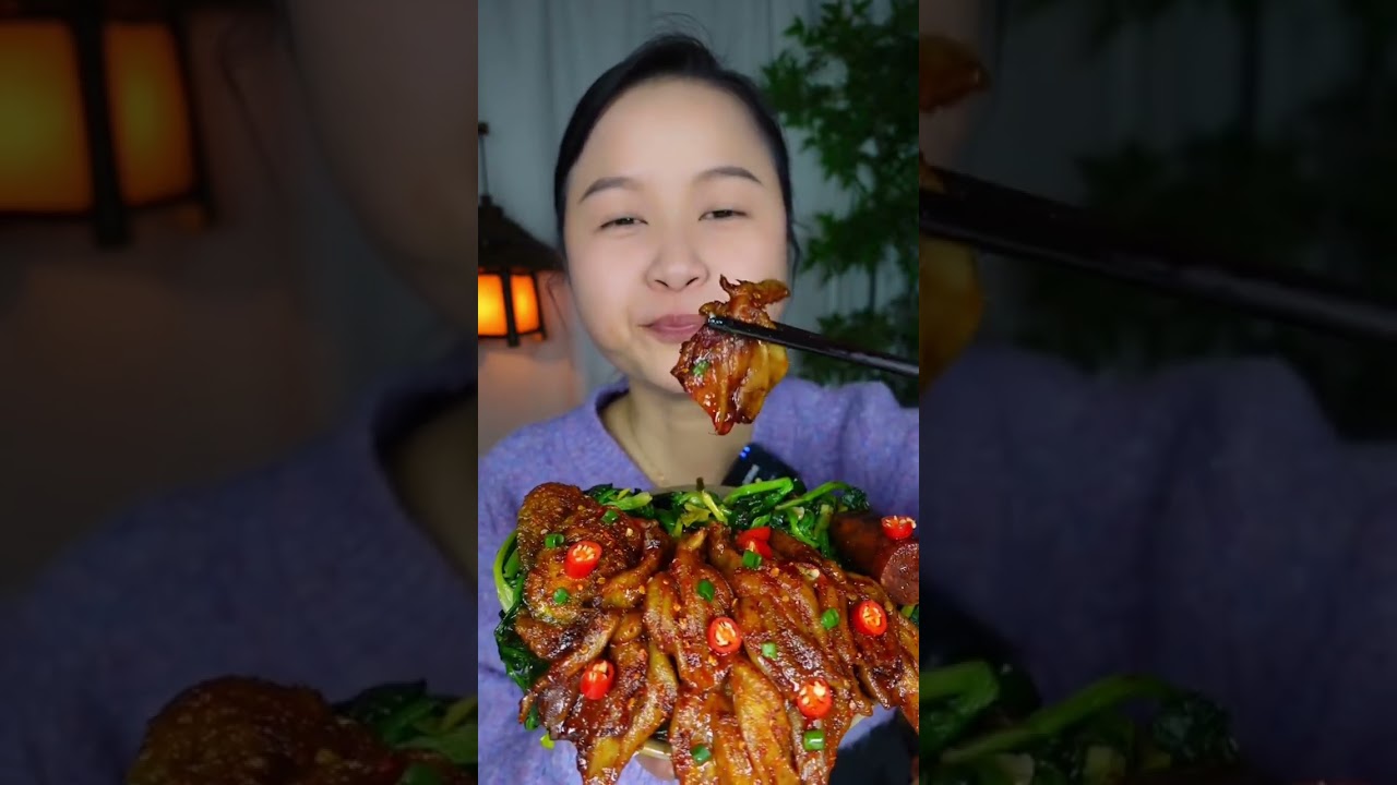 MUKBANG SPICY DUCK FEET & FLAVORFUL STIR-FRIED DELIGHTS | A RURAL FOODIE FEAST