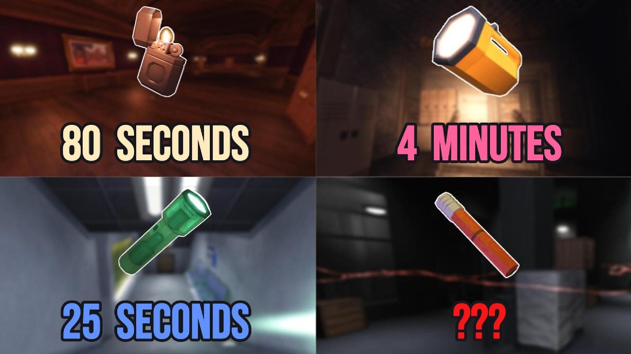 All Light Source Duration After The Archives Update | Roblox DOORS