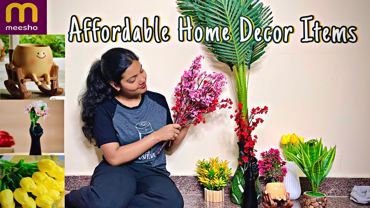 Meesho Home Decor Items | Artificial Flower & Plant | Affordable #unboxwithsweta #meeshohaul