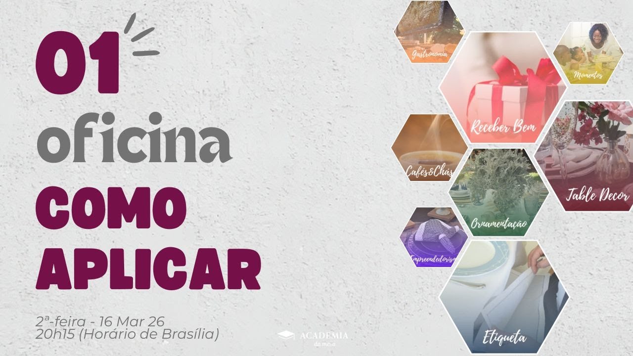 OFICINA da Academia da Mesa (Degrau 1: Como Aplicar)