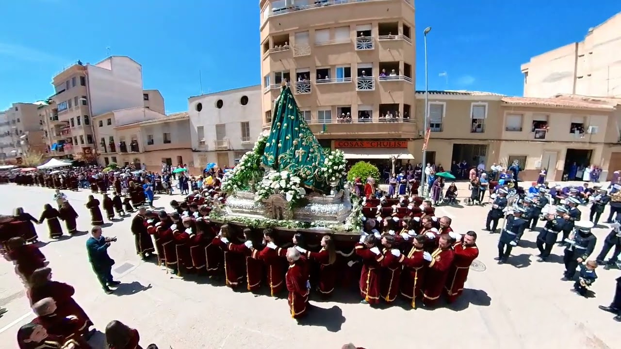 Virgen de los Dolores en el Paseo Príncipe de Asturias. Domingo de Resurrección 2022. Tobarra