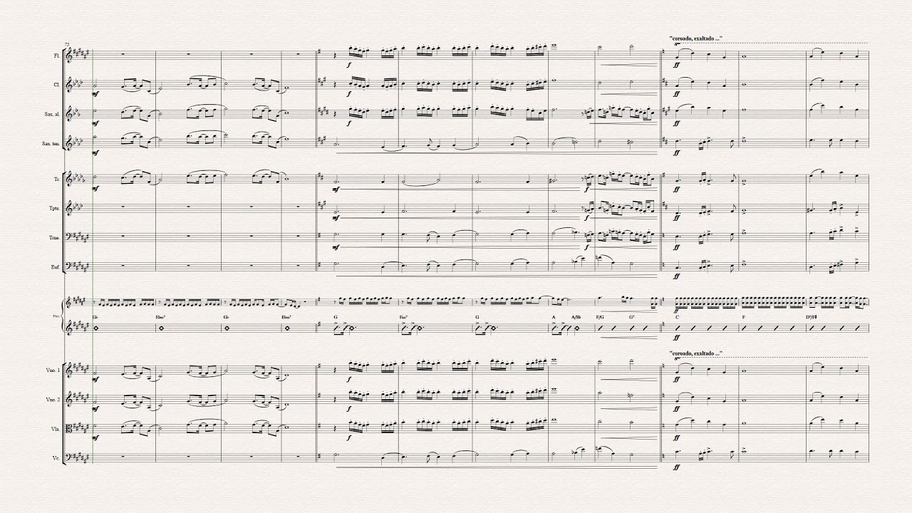 SINFONIA DE LOUVOR | Cassiane [Partitura p/Naipe de CORDAS/ METAIS/ Voz e ORQUESTRA ]👇PARTITURA PDF👇