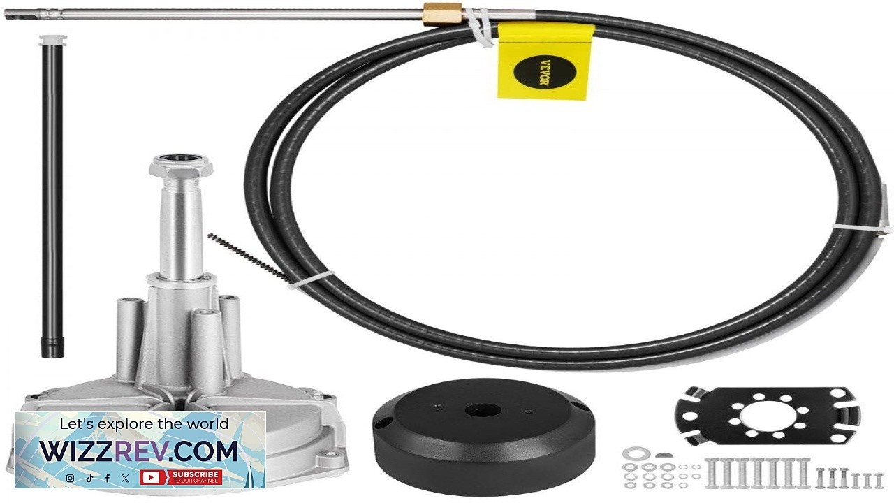 VEVOR Outboard Steering System Kit 15' Boat Steering Cable Standard 3 4