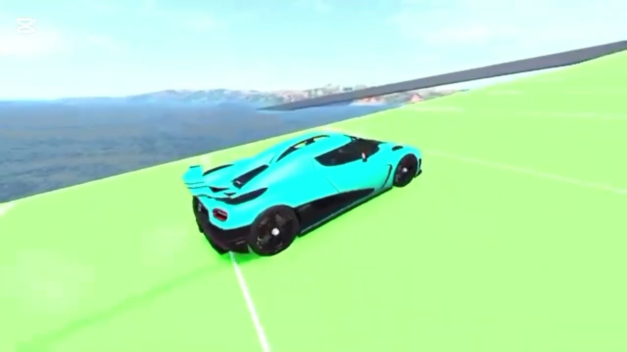 Impossible C Shape Bridge Crossing Cars Vs Deep Water - BeamNG.Drive