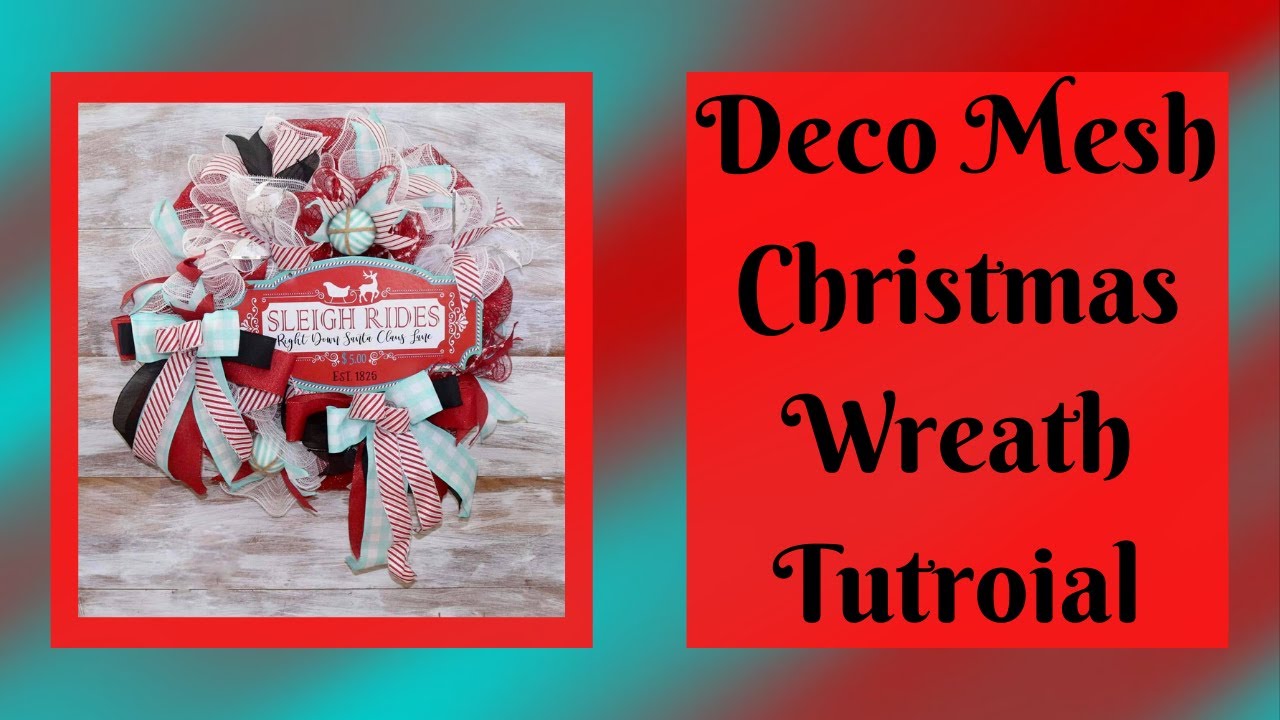 CHRISTMAS WREATH TUTORIAL, DECO MESH WREATH TUTORIAL, POUF WREATH METHOD, POOF WREATH, RUFFLE WREATH